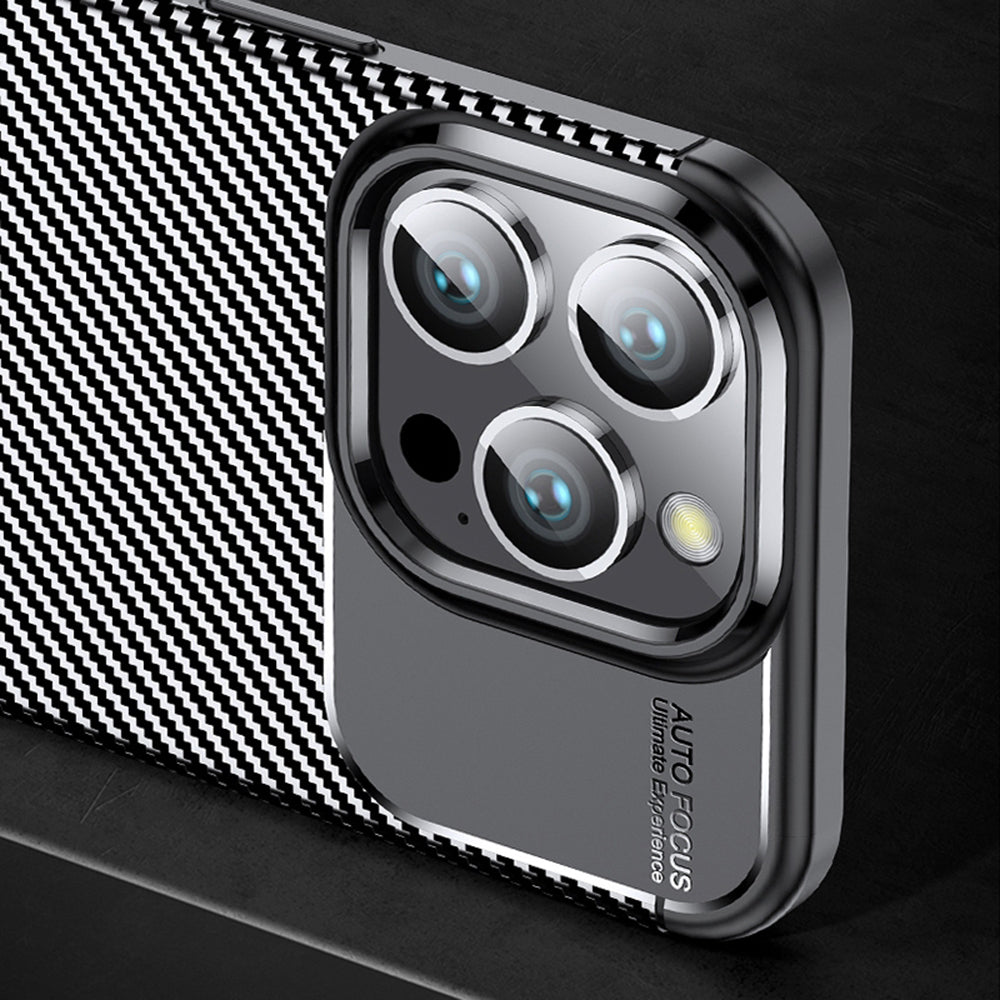 Custodia per OnePlus 13R, Techsuit, CarbonFiber, Nera