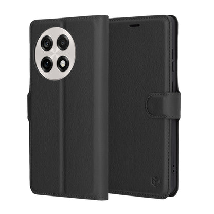Custodia per OnePlus 13R, Techsuit, Leather Folio, Nera