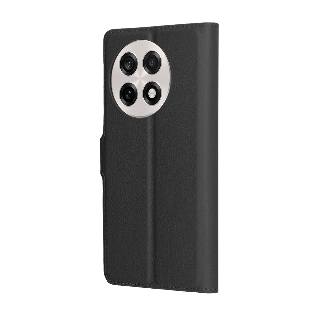 Custodia per OnePlus 13R, Techsuit, Leather Folio, Nera