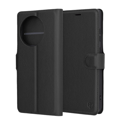 Custodia per OnePlus 13R, Techsuit, Leather Folio, Nera