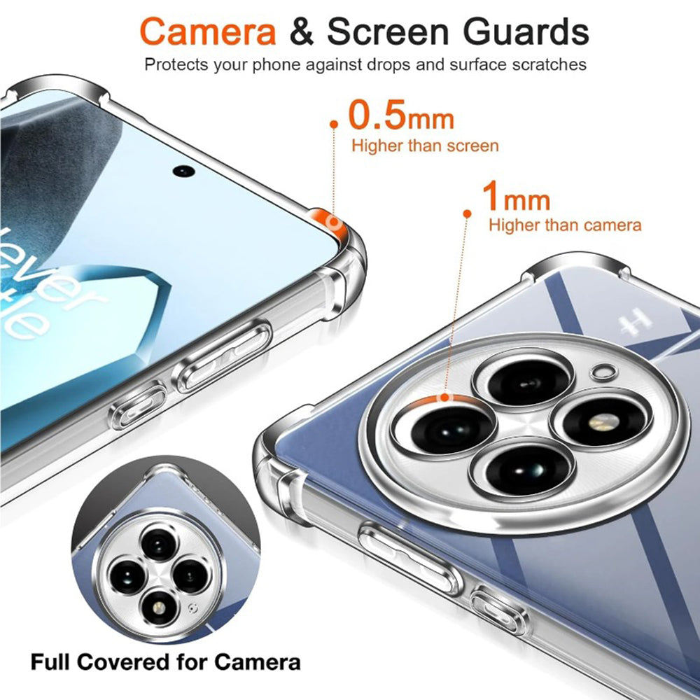 Custodia per OnePlus 13R, Techsuit, Shockproof Clear, Trasparente