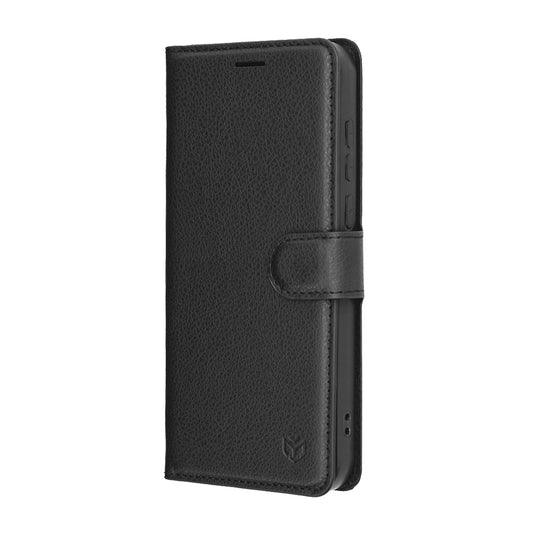 Case for OnePlus 15, Techsuit, Leather Folio, Black