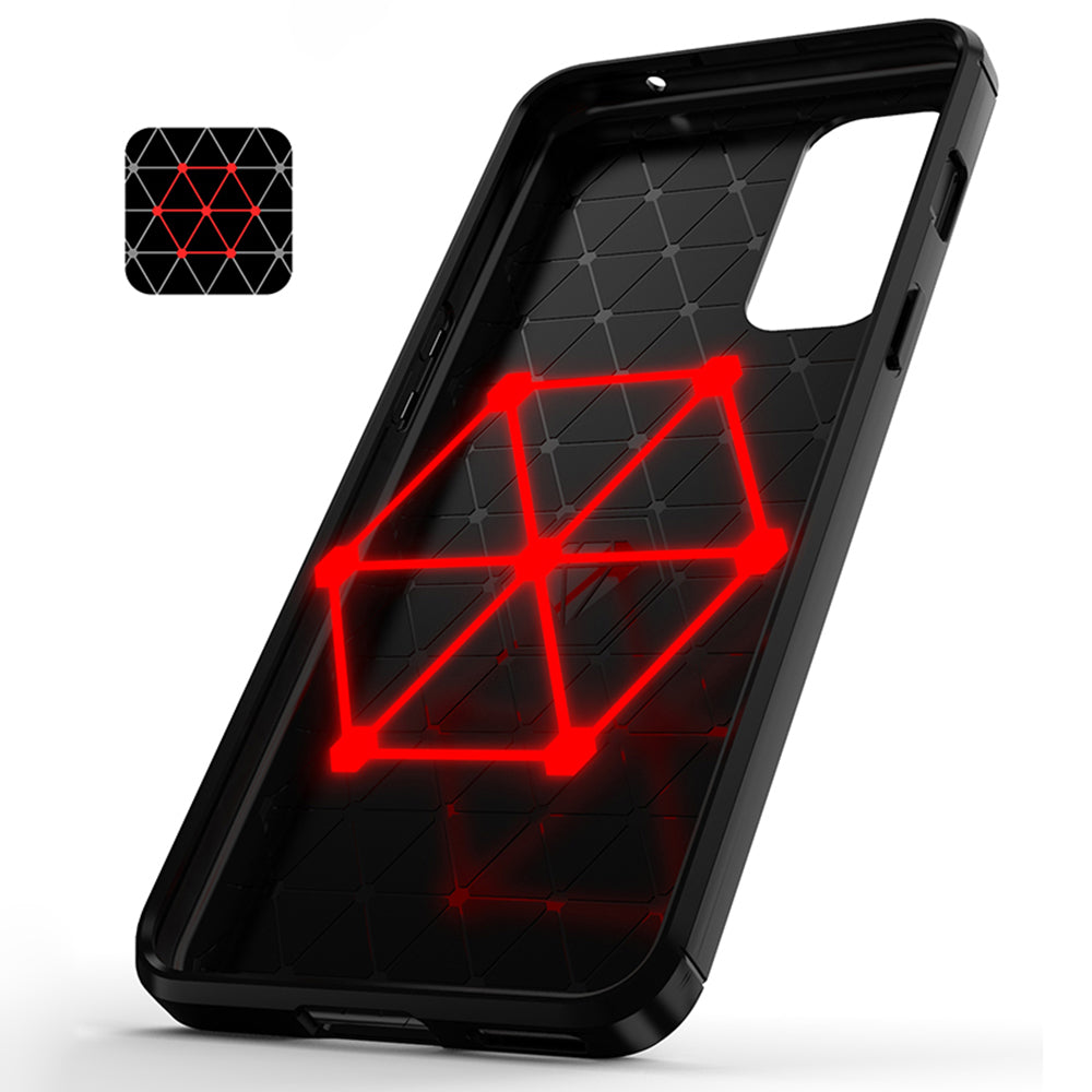 Custodia per OnePlus Nord 2 5G, Techsuit, Carbonio, Nera