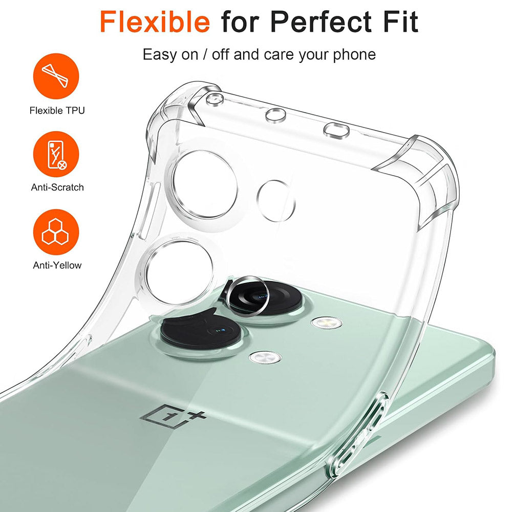 Custodia per OnePlus Nord 3, Techsuit, Shockproof Clear, Trasparente