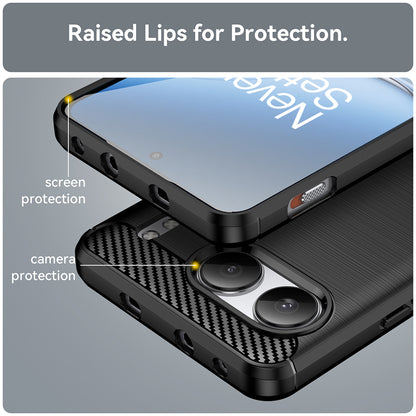 Custodia per OnePlus Nord 4, Techsuit, Carbonio, Nera