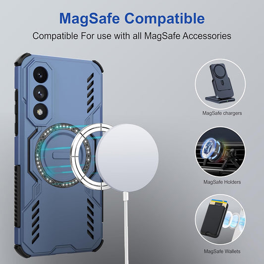 Custodia MagSafe per OnePlus Nord 5, Techsuit, ArmorMag, Blu
