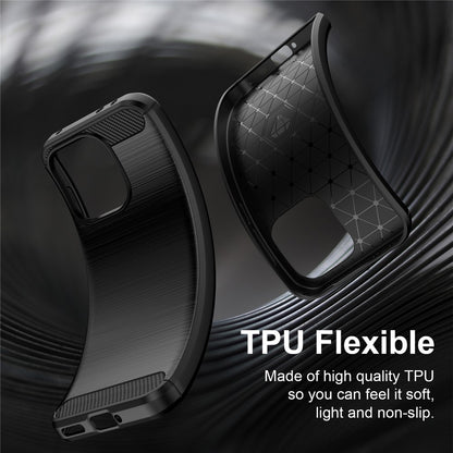 Custodia per OnePlus Nord 6, Techsuit, Carbonio, Nera