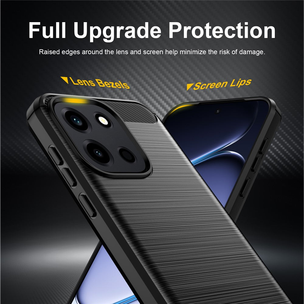 Custodia per OnePlus Nord 6, Techsuit, Carbonio, Nera