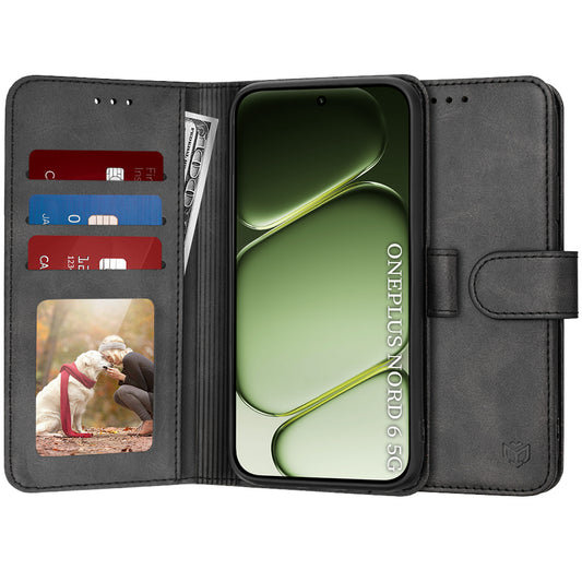 Custodia per OnePlus Nord 6, Techsuit, Diary Book, Nera