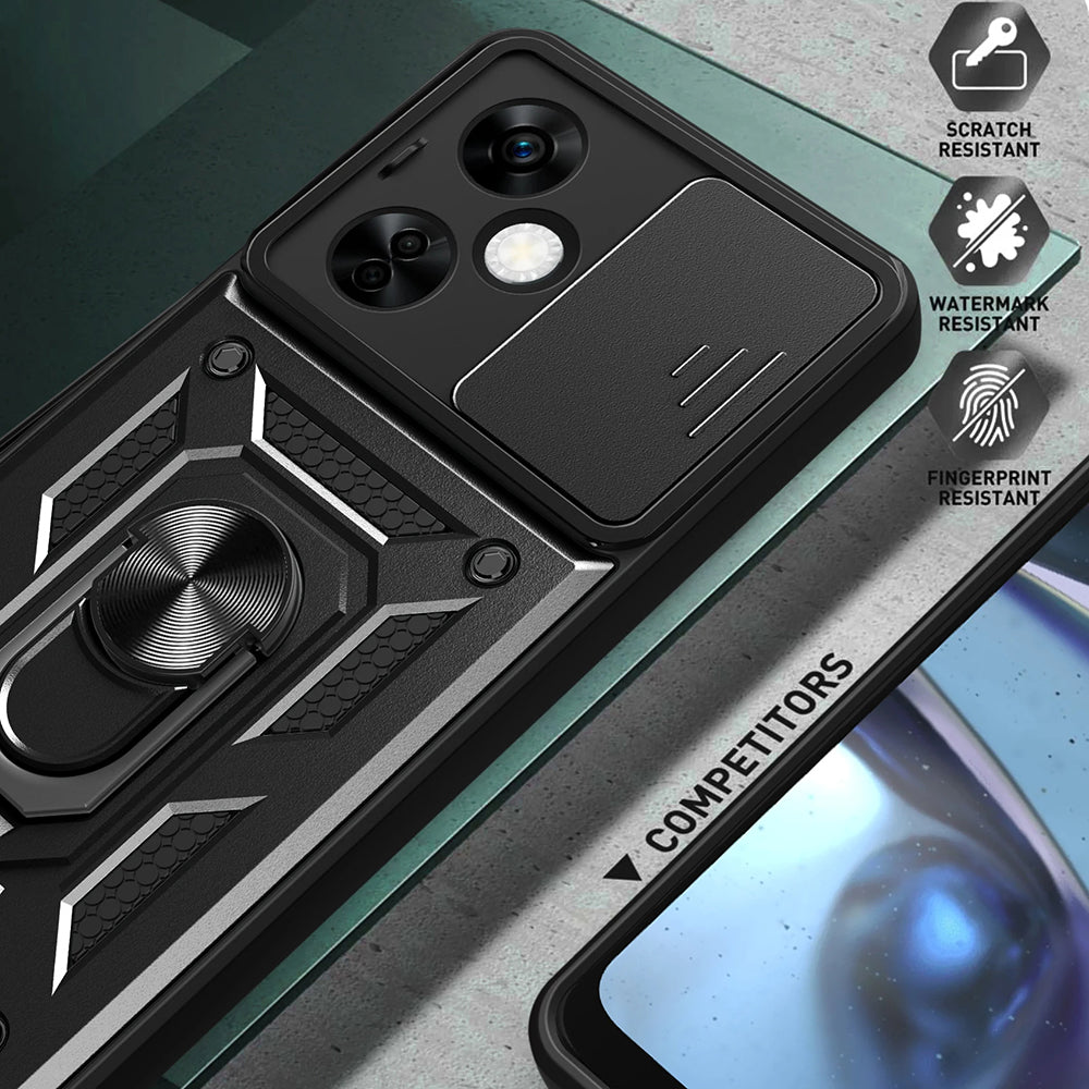 Custodia per OnePlus Nord CE 3 Lite, Techsuit, CamShield, Nera