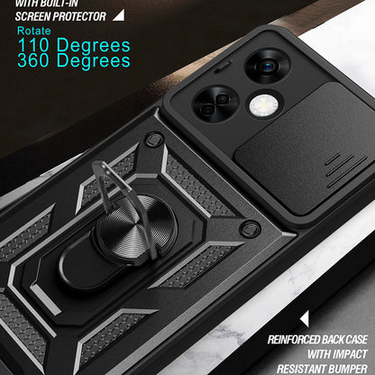 Custodia per OnePlus Nord CE 3 Lite, Techsuit, CamShield, Nera