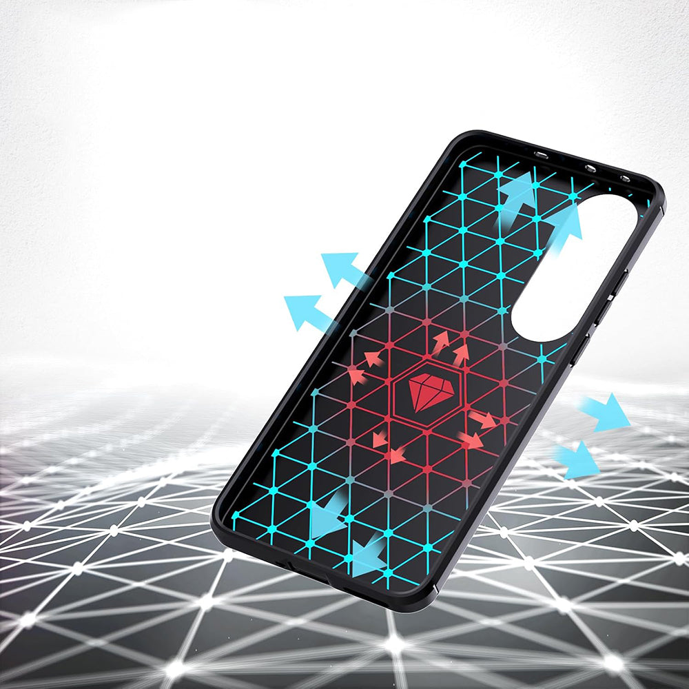 Custodia per OnePlus Nord CE4 Lite, Techsuit, Carbonio, Nera