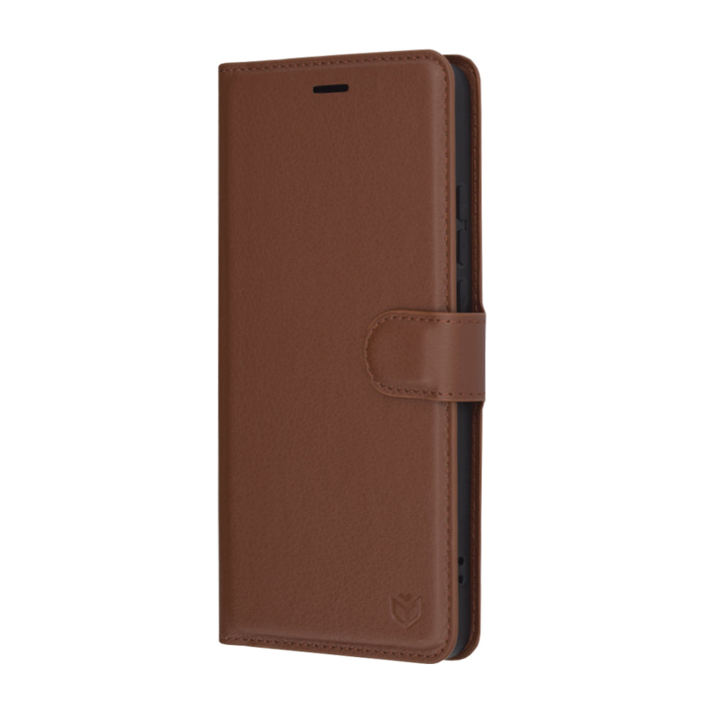 Custodia per OnePlus Nord CE4 Lite, Techsuit, Leather Folio, Marrone