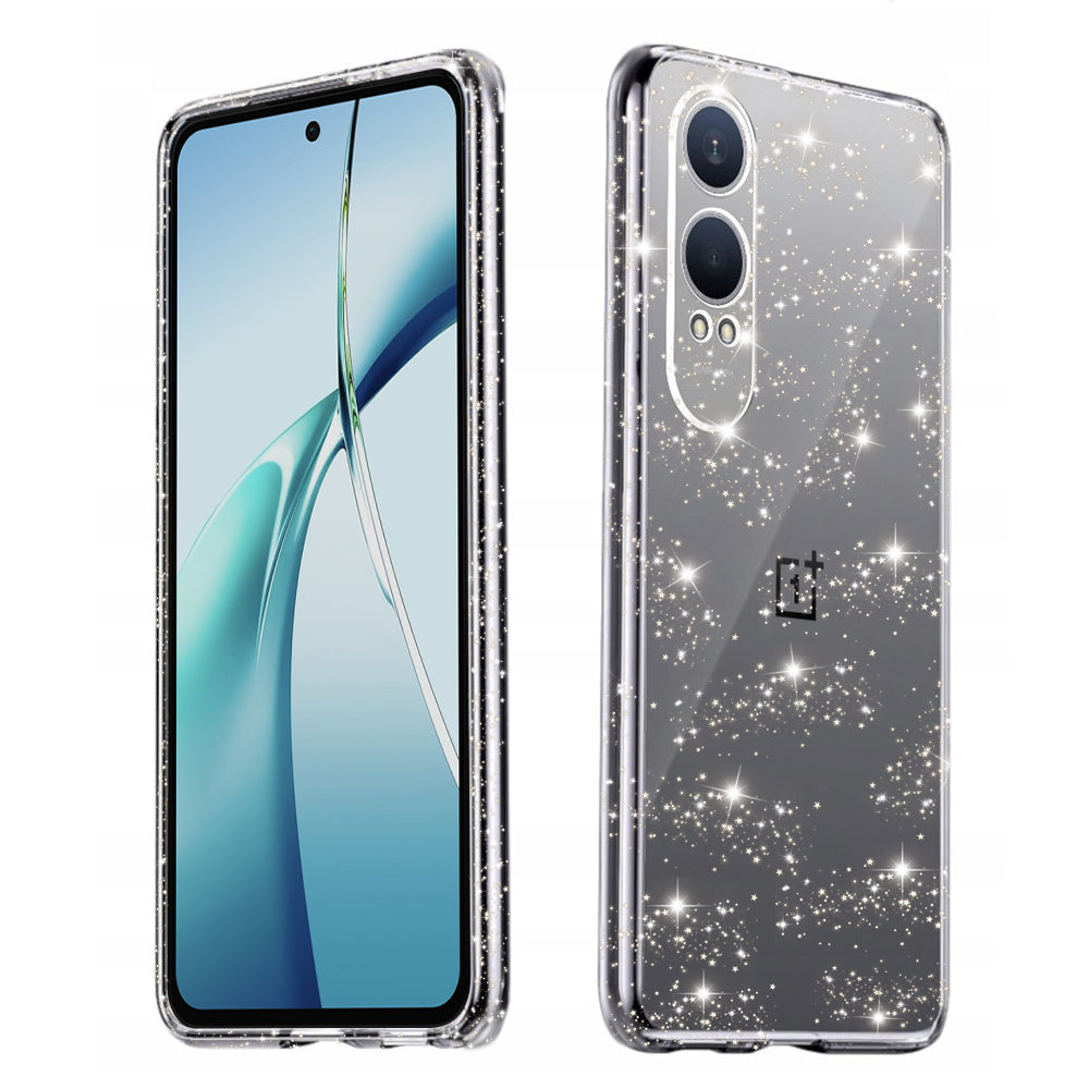 Custodia per OnePlus Nord CE4 Lite, Techsuit, SparkleSkin, Trasparente