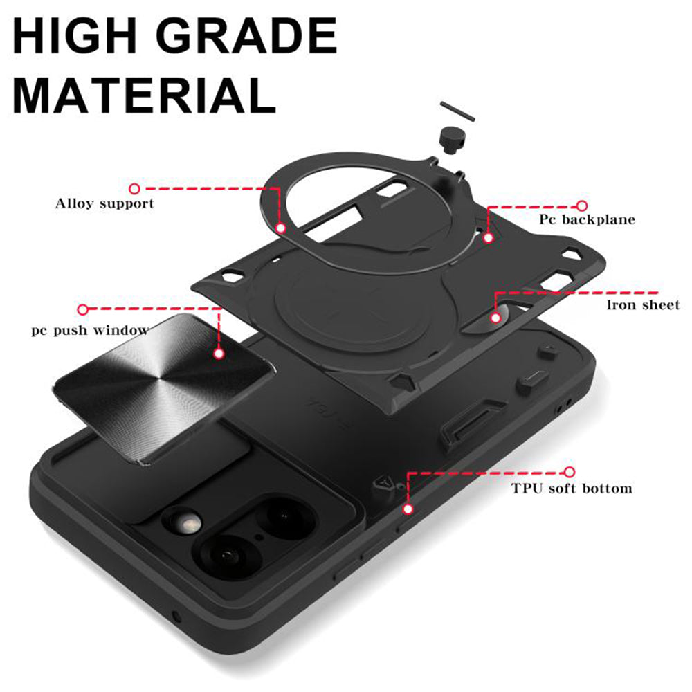 Custodia per OnePlus Nord CE5, Techsuit, CamGuard Pro, Nera