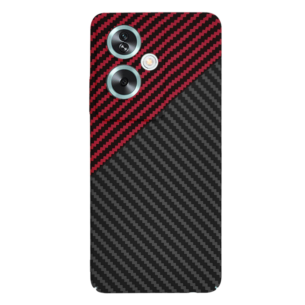 Custodia per OnePlus Nord N30 SE / Oppo A79, Techsuit, Carbonite FiberShell, Nero Rosso