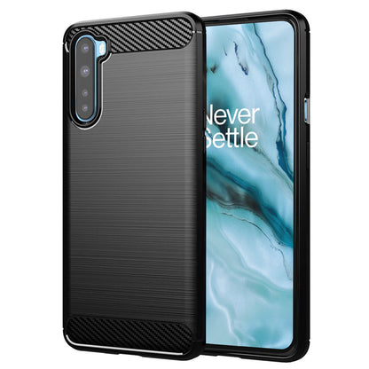Custodia per OnePlus Nord, Techsuit, Carbonio, Nera