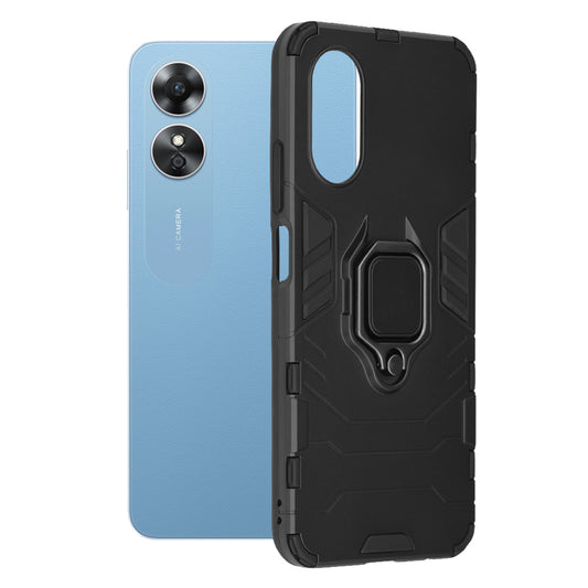 Custodia per Oppo A17, Techsuit, Shield, Nera