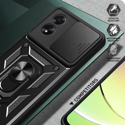 Custodia per Oppo A18 / A38, Techsuit, CamShield, Nera