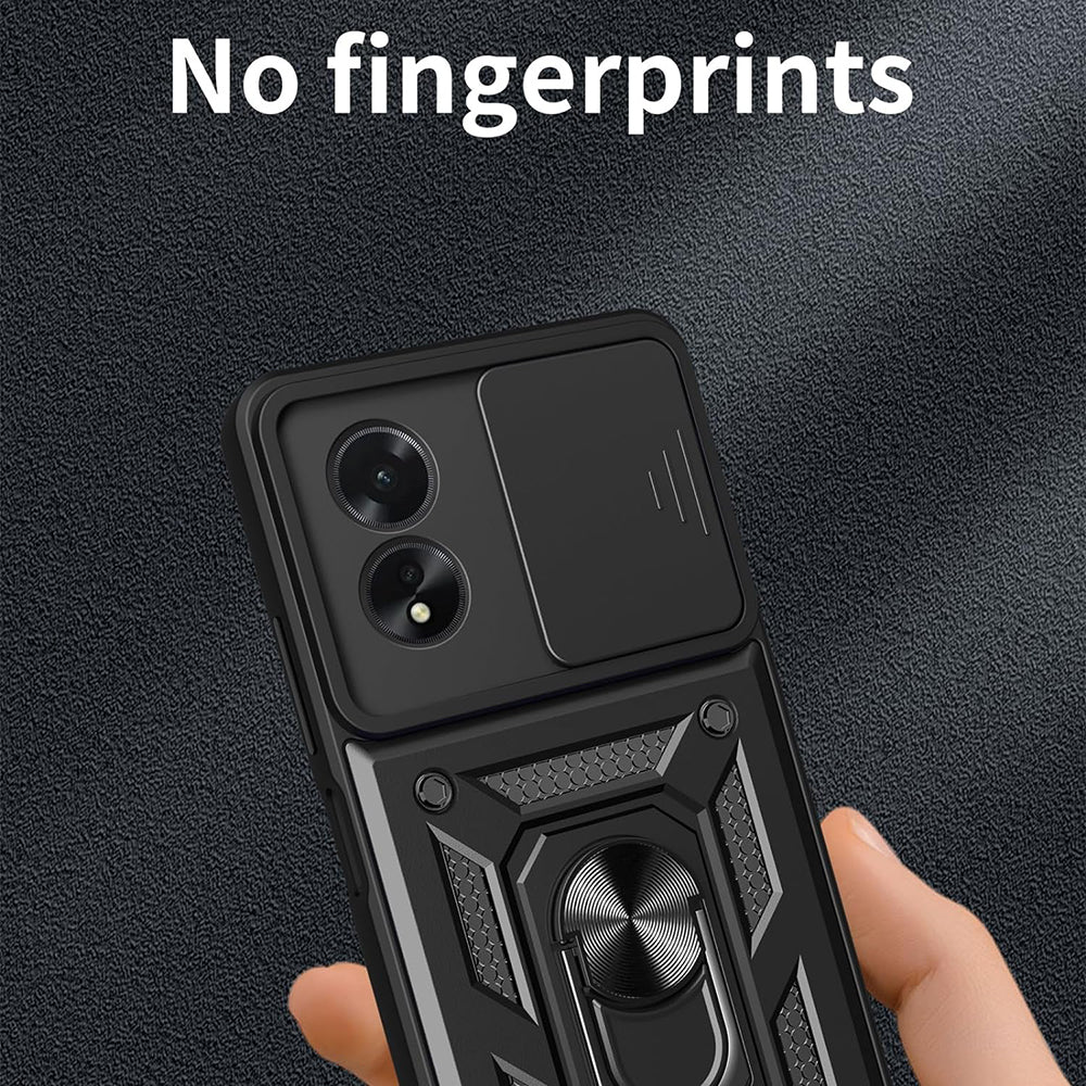 Custodia per Oppo A18 / A38, Techsuit, CamShield, Nera