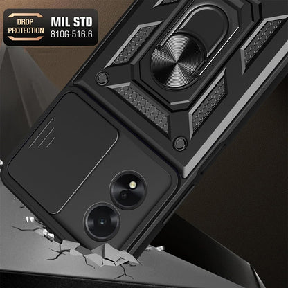 Custodia per Oppo A18 / A38, Techsuit, CamShield, Nera