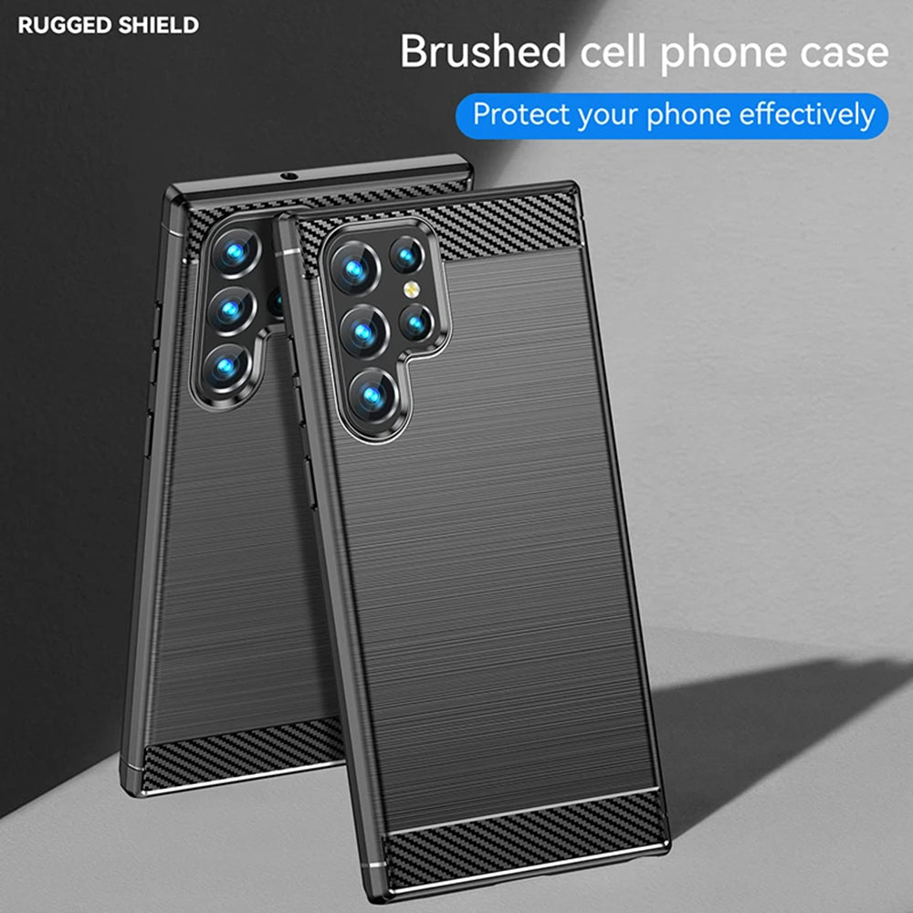 Custodia per Oppo A3 4G / A3, Techsuit, Carbonio, Nera