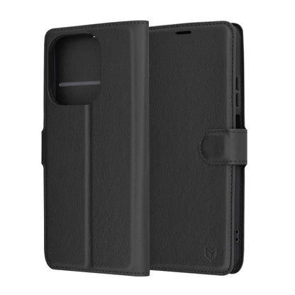 Custodia per Oppo A3 4G / A3, Techsuit, Leather Folio, Nera