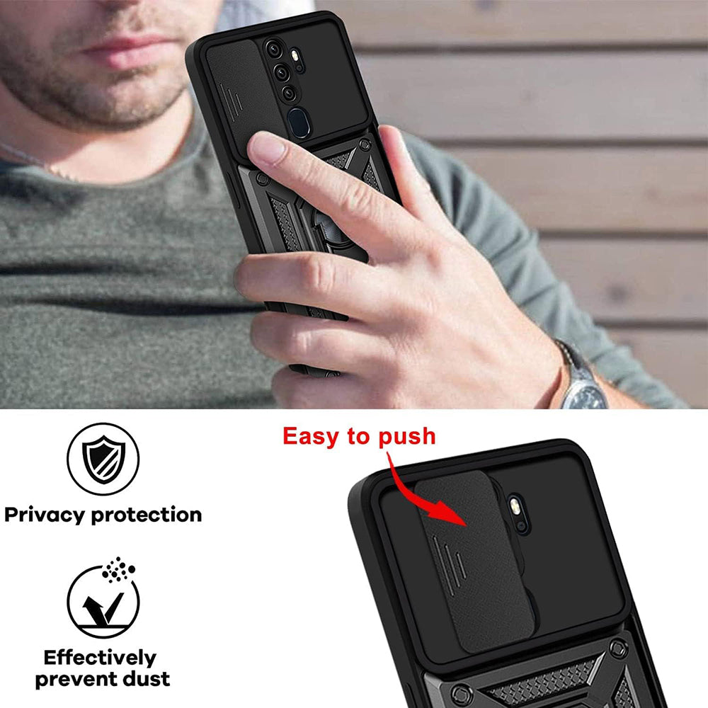 Custodia per Oppo A5 4G, Techsuit, CamShield, Nera