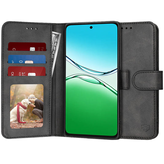 Custodia per Oppo A5 4G, Techsuit, Diary Book, Nera