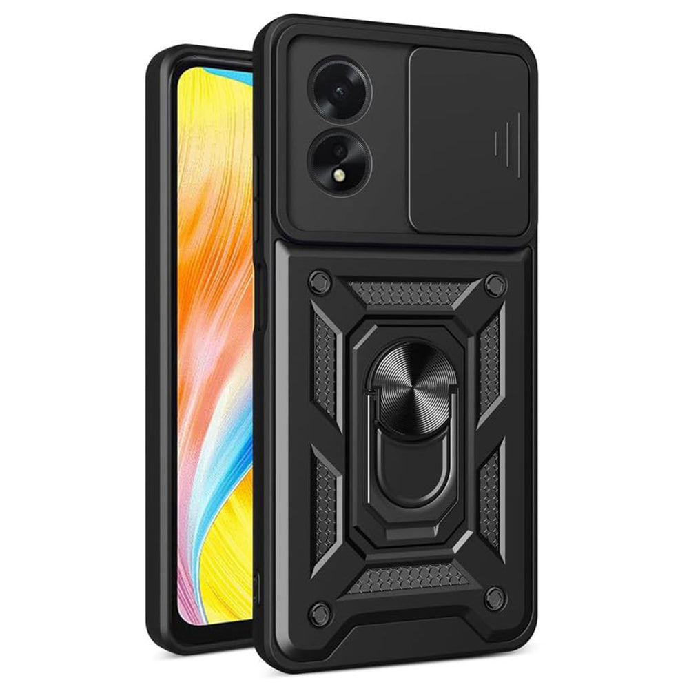 Custodia per Oppo A58 4G, Techsuit, CamShield, Nera
