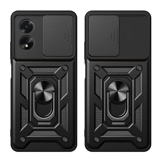 Custodia per Oppo A58 4G, Techsuit, CamShield, Nera