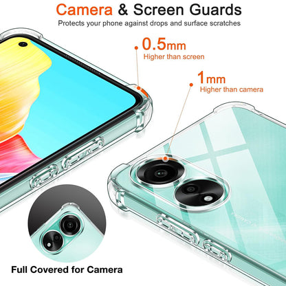Custodia per Oppo A58 4G, Techsuit, Shockproof Clear, Trasparente