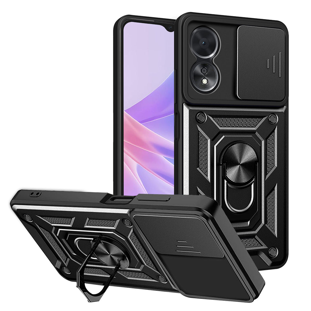 Custodia per Oppo A58 5G / A78 5G, Techsuit, CamShield, Nera