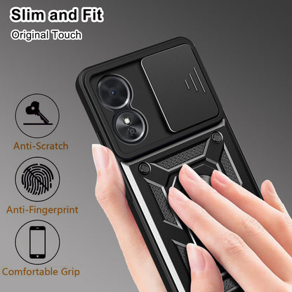 Custodia per Oppo A58 5G / A78 5G, Techsuit, CamShield, Nera
