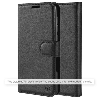 Custodia per Oppo A6 4G, Techsuit, Leather Folio, Nera