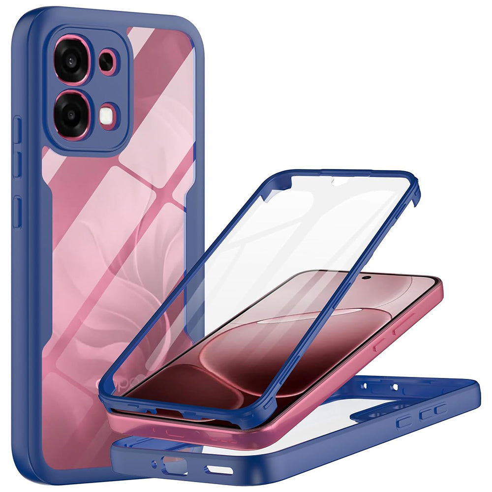 Custodia per Oppo A6 Pro 5G / A6 Pro 4G, Techsuit, ColorVerse 360, Blu