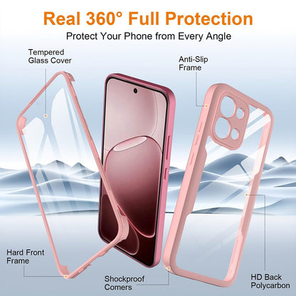 Custodia per Oppo A6 Pro 5G / A6 Pro 4G, Techsuit, ColorVerse 360, Rosa