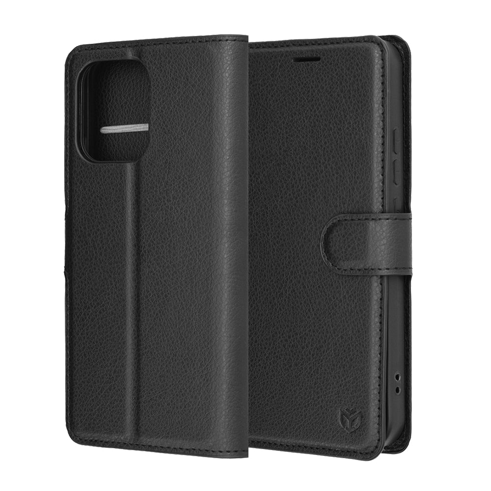 Custodia per Oppo A6 Pro 5G / A6 Pro 4G, Techsuit, Leather Folio, Nera