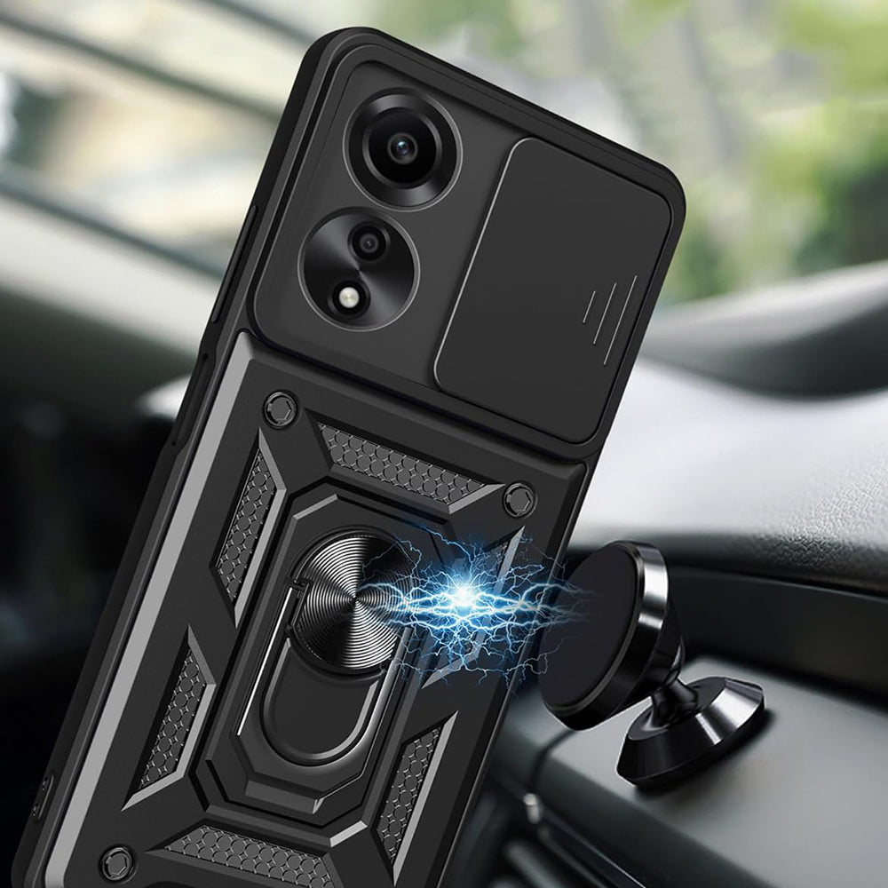 Custodia per Oppo A60, Techsuit, CamShield, Nera