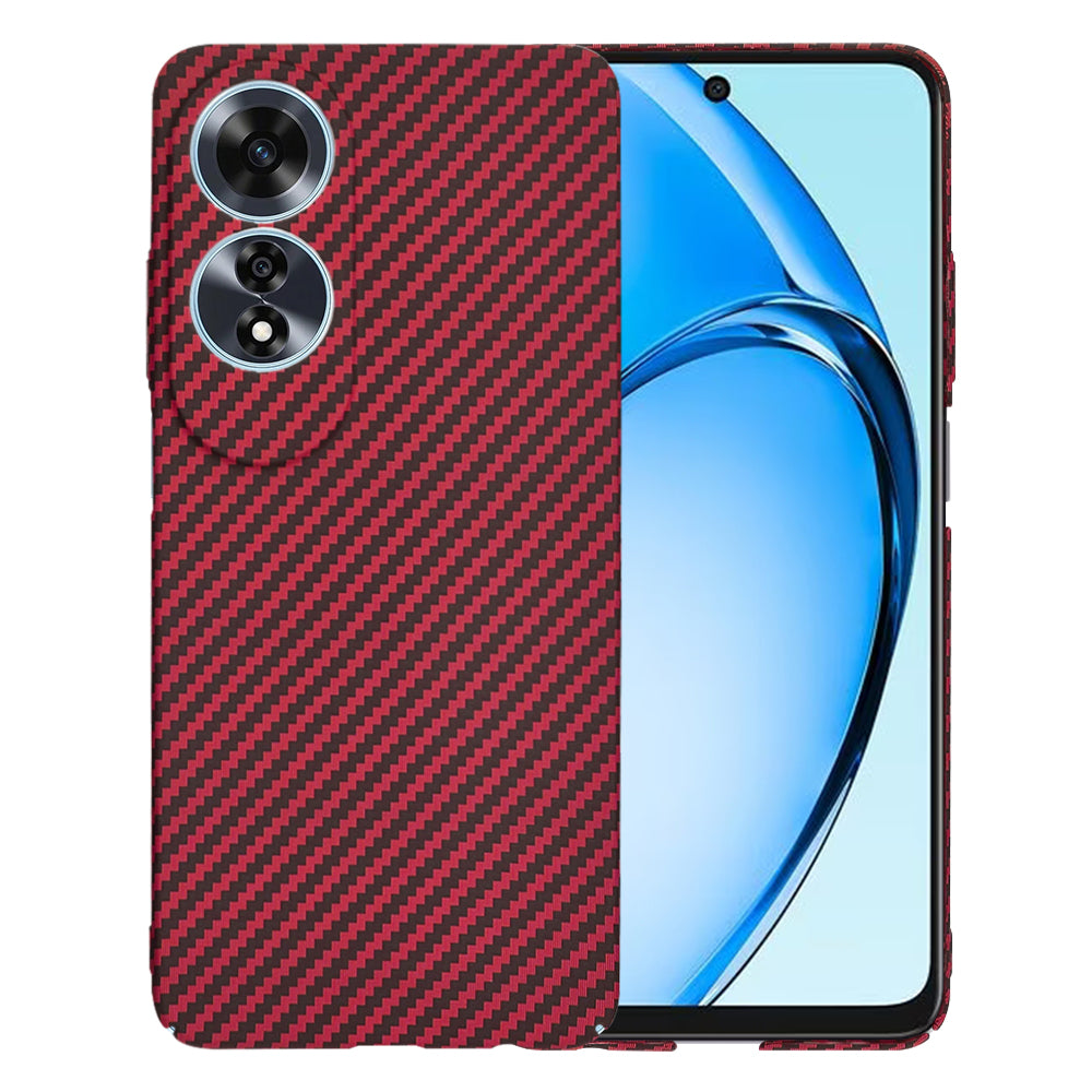 Custodia per Oppo A60, Techsuit, Carbonite FiberShell, Rossa