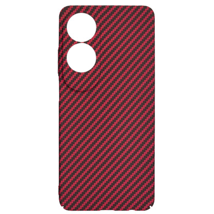 Custodia per Oppo A60, Techsuit, Carbonite FiberShell, Rossa