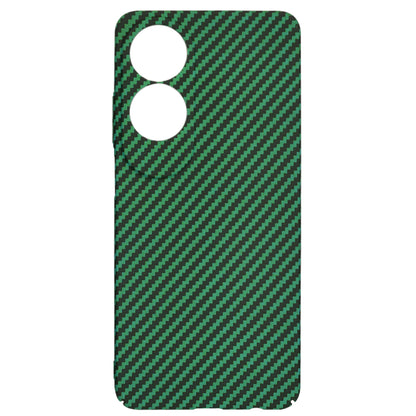 Custodia per Oppo A60, Techsuit, Carbonite FiberShell, Verde