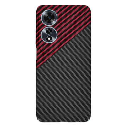 Custodia per Oppo A60, Techsuit, Carbonite FiberShell, Nero Rosso