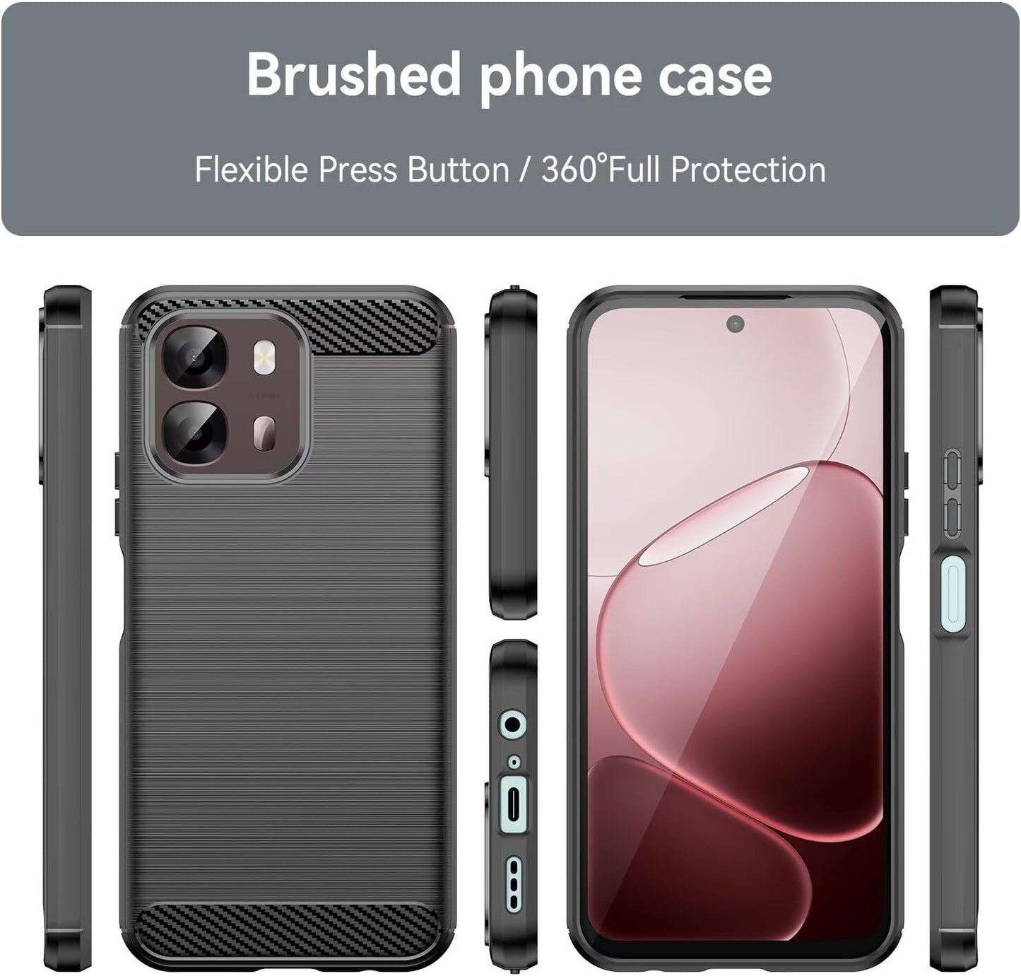 Custodia per Oppo A6k 4G / A6x 4G / A6x / A6 4G, Techsuit, Carbonio, Blu