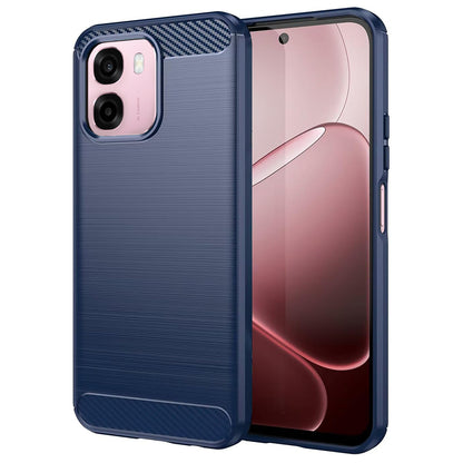 Custodia per Oppo A6k 4G / A6x 4G / A6x / A6 4G, Techsuit, Carbonio, Blu