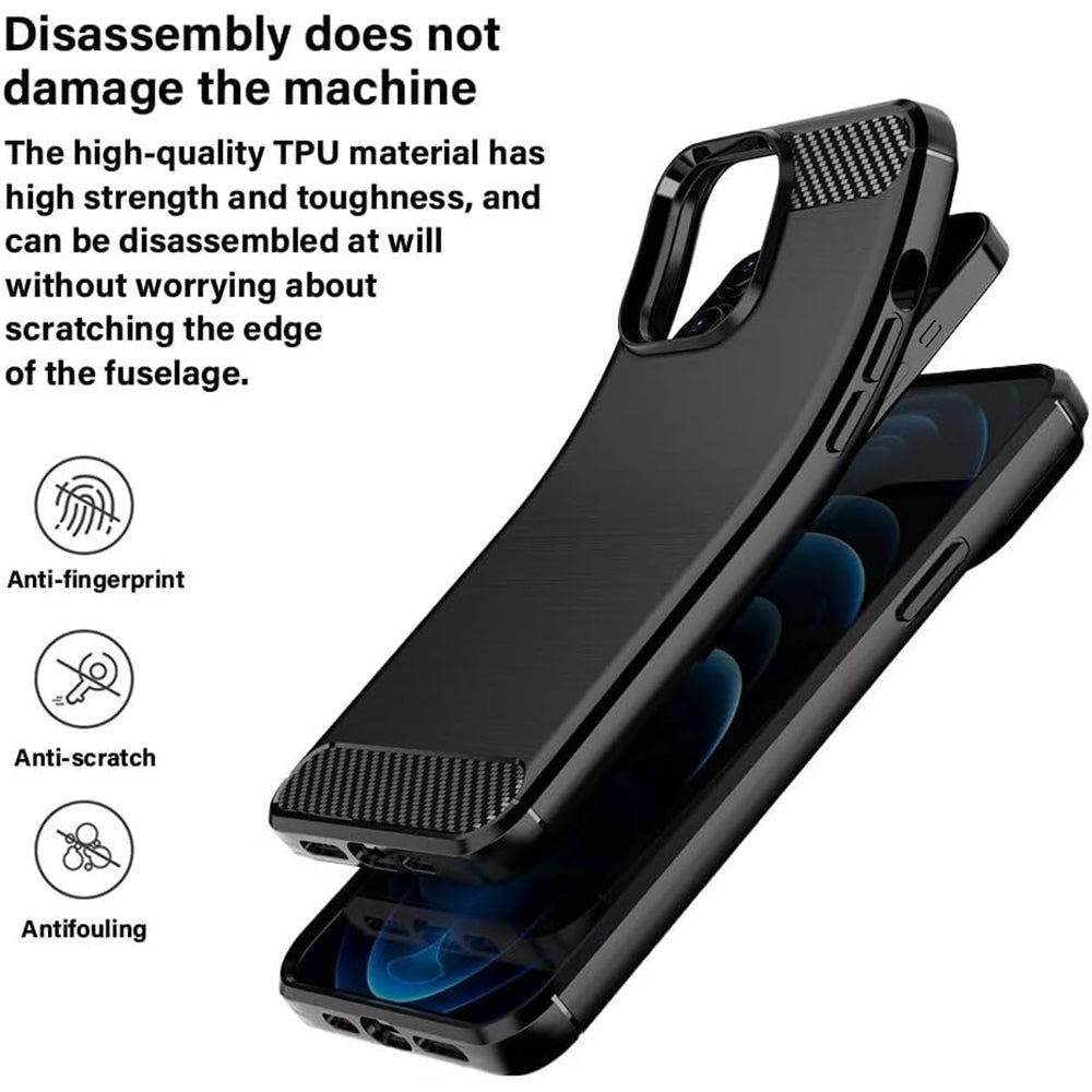 Custodia per Oppo A6k 4G / A6x 4G / A6x / A6 4G, Techsuit, Carbonio, Blu
