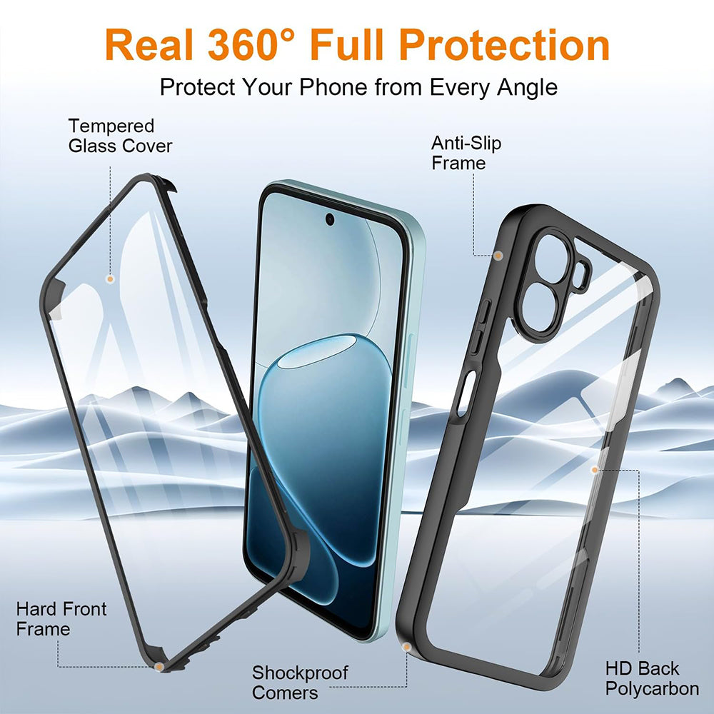 Custodia per Oppo A6k 4G / A6x 4G / A6x, Techsuit, ColorVerse 360, Nera