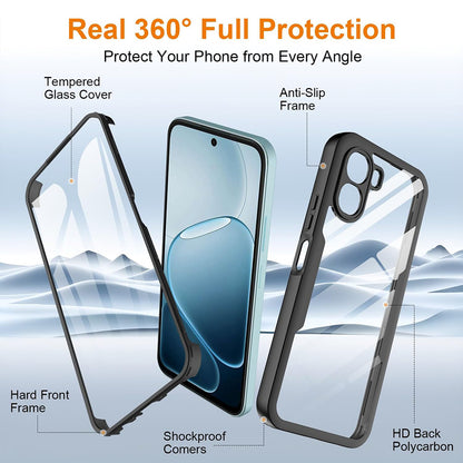 Custodia per Oppo A6k 4G / A6x 4G / A6x, Techsuit, ColorVerse 360, Nera