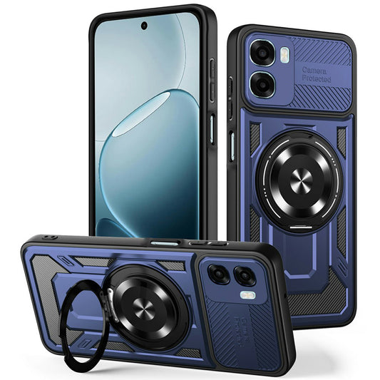 Custodia per Oppo A6k 4G / A6x 4G / A6x, Techsuit, RuggedCam, Blu