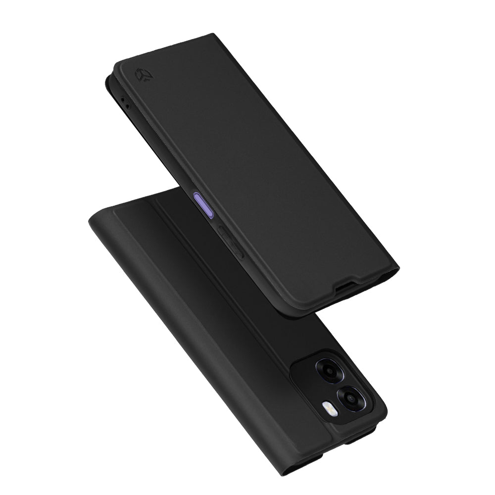 Custodia per Oppo A6x 4G / A6x, Techsuit, Magskin Book, Nera